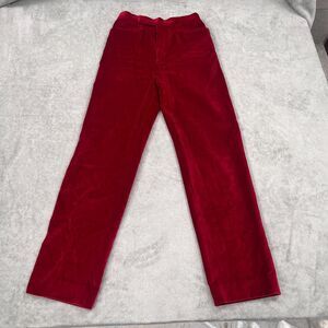 Ralph Lauren Collection Purple Label Pants Womens Size 4 Red Suede Cotton USA